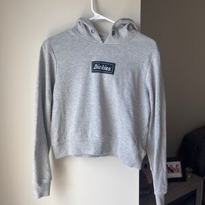 Dickies Gray Cropped Hoodie Small